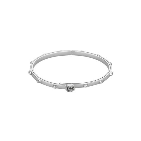 gucci running g white gold diamond long d|Gucci Running G 18ct White Gold Diamond Bracelet.